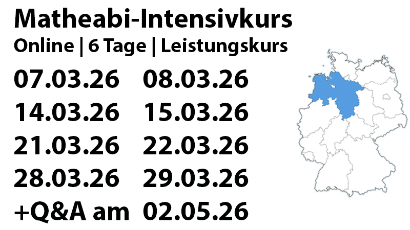 Niedersachsen LK Mathe-Abi-Intensivkurs