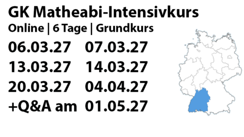 Baden-Württemberg GK Mathe-Abi-Intensivkurs 2027